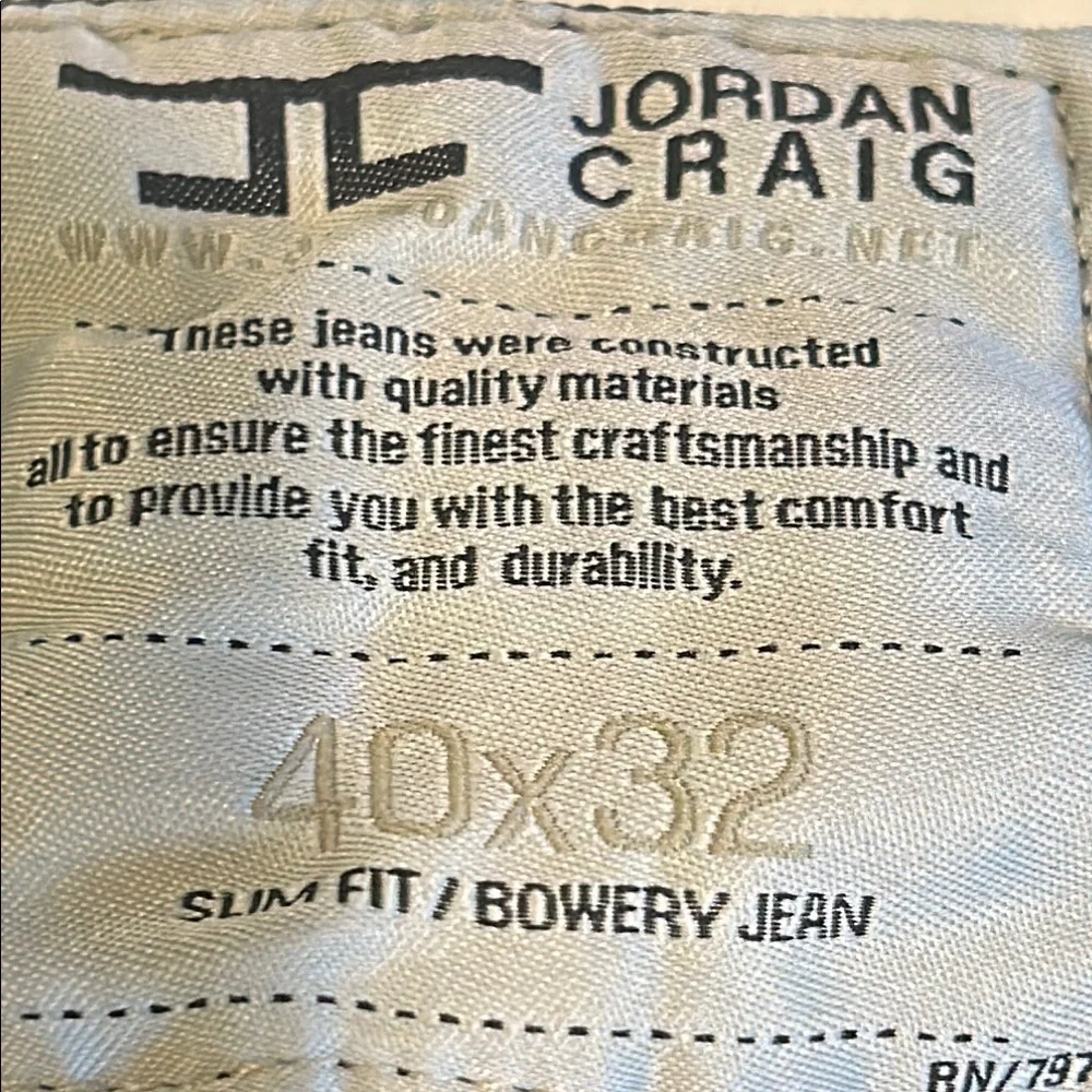 Jordan Craig Slim Fit / Bowery Relaxed Jeans with Modern Distressed Style - Picture 12 of 15